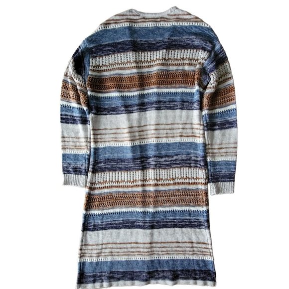 Anthropolgie Heany Striped Womens Cardigan XS Multi Fred And Sibel Striped Open - Picture 2 of 10